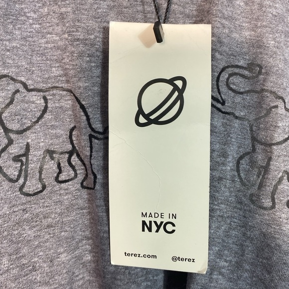 Terez Gray Elephant Graphic Tank Top size medium - Picture 6 of 10